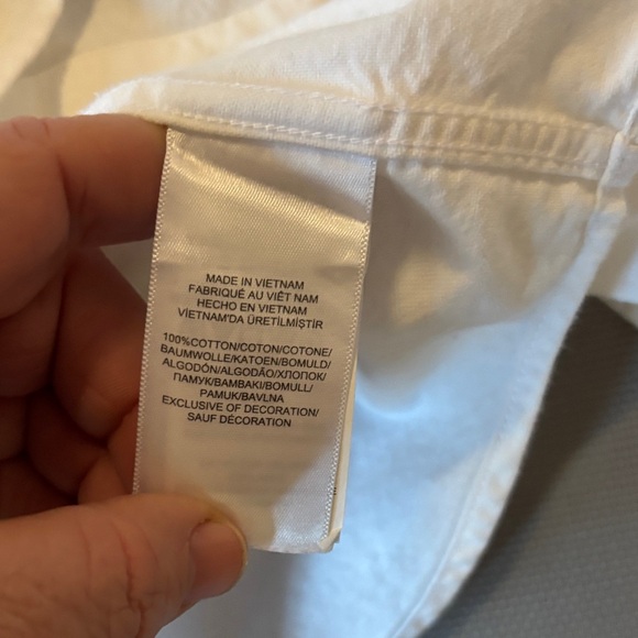 Ralph Lauren White Casual Button-Down Shirt boys sz S (8) - Picture 8 of 8